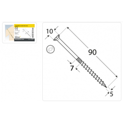 DMX  310509 - CS 05090 Wkręt ciesielski 5x90 - (200/op) 